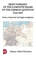 Front pageBrief summary of the complete frame of the German Question (1945-1990)