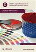 Portada del libro Especificaciones de calidad de la materia prima. argm0109 - producción editorial