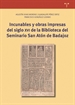 Portada del libro Incunables y obras impresas del siglo XVI de la Biblioteca del Seminario San Atón de Badajoz