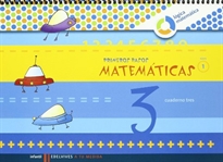 Portada del libro Primeros Pasos cuaderno 3 Matemáticas (Nivel 1)