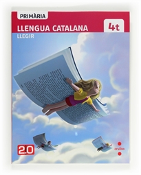 Portada del libro Tablet: Llengua catalana, Llegir. 4 Primària. Connecta 2.0