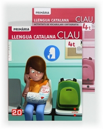 Portada del libro Tablet: Llengua catalana, CLAU. 4 Primària. Connecta 2.0