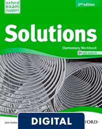 Portada del libro Solutions 2nd edition Elementary. Workbook OLB eBook, browser version (Oxford Plus)