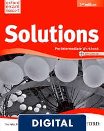 Portada del libro Solutions 2nd edition Pre-Intermediate. Workbook OLB eBook, browser version (Oxford Plus)