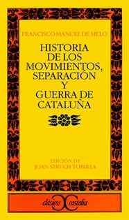 Portada del libro Historia de los movimientos, separación y guerra de cataluña.                   .