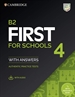 Portada del libro B2 First for Schools 4. Student's Book with Answers with Audio with Resource Bank.