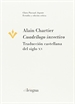 Portada del libro Alain Chartier. "Cuadrílogo invectivo". Traducción castellana del siglo XV