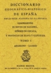 Portada del libro Diccionario Geográfico-Histórico del Reino de Navarra, Señorío de Vizcaya y provincias de Álava y Guipuzcua (2 Tomos)