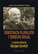 Portada del libro Democracia pluralista y derecho social