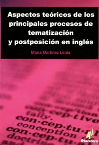Portada del libro Aspectos teóricos de los principales procesos de tematización y postposición en inglés