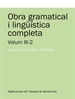 Portada del libro Obra gramatical i lingüística completa, Volum 3-2
