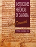 Portada del libro Instituciones históricas de Cantabria