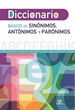 Portada del libro Diccionario Báisco de Sinónimos, Antónimos y Parónimos