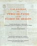 Portada del libro Las Glosas de Pérez de Patos a los Fueros de Aragón