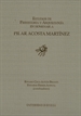 Portada del libro Estudios de Prehistoria y Arqueología en homenaje a Pilar Acosta Martínez