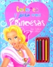 Portada del libro Colorea y juega con princesas (con lápices de colores)