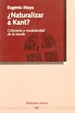 Portada del libro ¿Naturalizar a Kant?