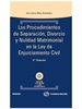 Portada del libro Los procedimientos de separación, divorcio y nulidad matrimonial en la Ley de Enjuiciamiento Civil