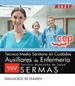 Portada del libro Técnico Medio Sanitario en Cuidados Auxiliares de Enfermería. Servicio Madrileño de Salud (SERMAS). Simulacros de examen