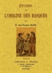 Portada del libro Etudes sur l'origine des basques