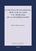 Portada del libro La Escuela de Salamanca, Fray Luis de León y el problema de la interpretación