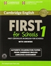 Portada del libro Cambridge English First 1 for Schools for Revised Exam from 2015 Student's Book Pack (Student's Book with Answers and Audio CDs (2))