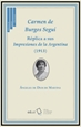 Portada del libro Carmen de Burgos Seguí. Réplica a sus Impresiones de la Argentina (1913)