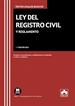 Portada del libro Ley del Registro Civil y Reglamento