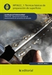 Portada del libro Técnicas básicas de preparación de superficies. TMVL0109 - Operaciones auxiliares de mantenimiento de carrocerías de vehículos