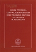 Portada del libro Acto de investidura como Doctor Honoris Causa de la Universidad de Sevilla del Profesor Dr. Peter Hänggi
