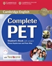 Portada del libro Complete PET Student's Book with Answers with CD-ROM and Testbank