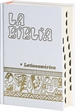 Portada del libro La Biblia Latinoamérica [bolsillo] cartoné blanca, con uñeros