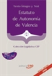Portada del libro Estatuto de Autonomía de Valencia. Texto Íntegro  y Test. Colección Legislativa CEP