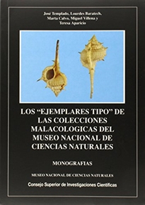 Portada del libro Los ejemplares tipo de las colecciones malacológicas del Museo Nacional de Ciencias Naturales. Tomo I