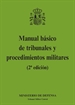 Portada del libro Manual básico de tribunales y procedimientos militares