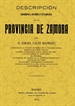 Portada del libro Descripción geográfica, histórica y estadística de la provincia de Zamora