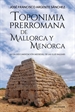 Portada del libro Toponimia Prerromana de Mallorca y Menorca