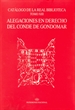 Portada del libro Catálogo de la Real Biblioteca tomo XIII: alegaciones en derecho del Conde de Gondomar