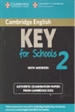 Portada del libro Cambridge English Key for Schools 2 Student's Book with Answers