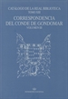 Portada del libro Catálogo de la Real Biblioteca tomo XIII: correspondencia del Conde de Gondomar, volumen III