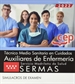 Portada del libro Técnico Medio Sanitario en Cuidados Auxiliares de Enfermería. Servicio Madrileño de Salud (SERMAS). Simulacros de examen