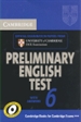 Portada del libro Cambridge Preliminary English Test 6 Student's Book with answers