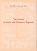 Portada del libro Variaciones en torno a la gramática española