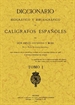 Portada del libro Calígrafos españoles. Diccionario biográfico y bibliográfico (2 tomos)