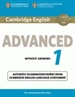 Portada del libro Cambridge English Advanced 1 for Revised Exam from 2015 Student's Book with Answers