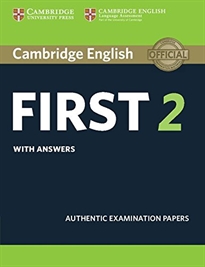 Portada del libro Cambridge English First 2 Student's Book with answers