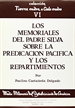Portada del libro Los memoriales del Padre Silva sobre la predicación pacífica y los repartimientos