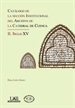 Portada del libro Catálogo de la sección institucional del archivo de la Catedral de Cuenca