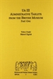 Portada del libro Ur III administrative tablets from the British Museum. Part one