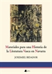 Portada del libro Materiales para una Historia de Literatura Vasca en Navarra